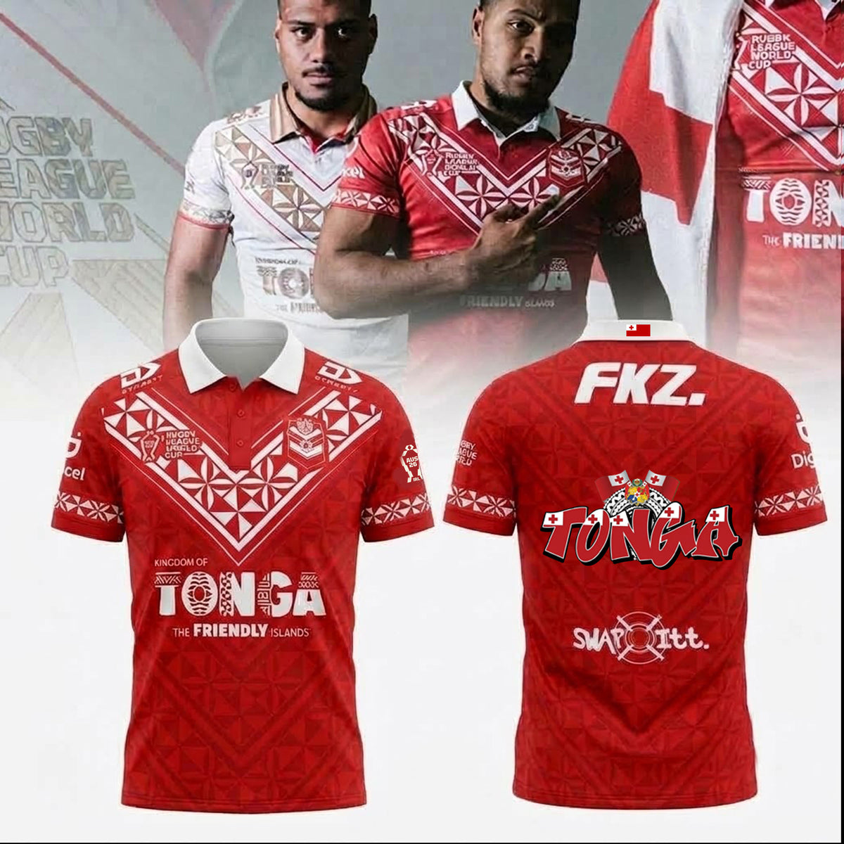 Tonga Rugby League 2026 World Cup Polo Shirt Tonga Tonga National Rugby Union Team Clothes - Foxy23shop