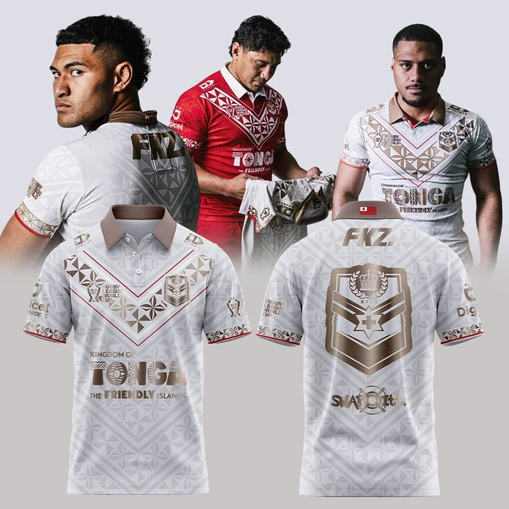 Tonga Rugby League 2026 World Cup Polo Shirt Tonga National Rugby Team Merch Fan Gear - Foxy23shop