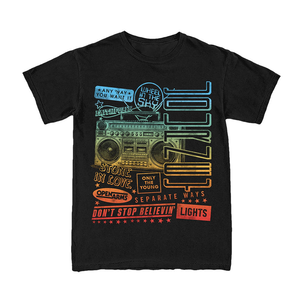 Journey Merch 2026 Final Frontier Tour Colorful Radio T-Shirt Best Gifts For Rock Lover - Foxy23shop