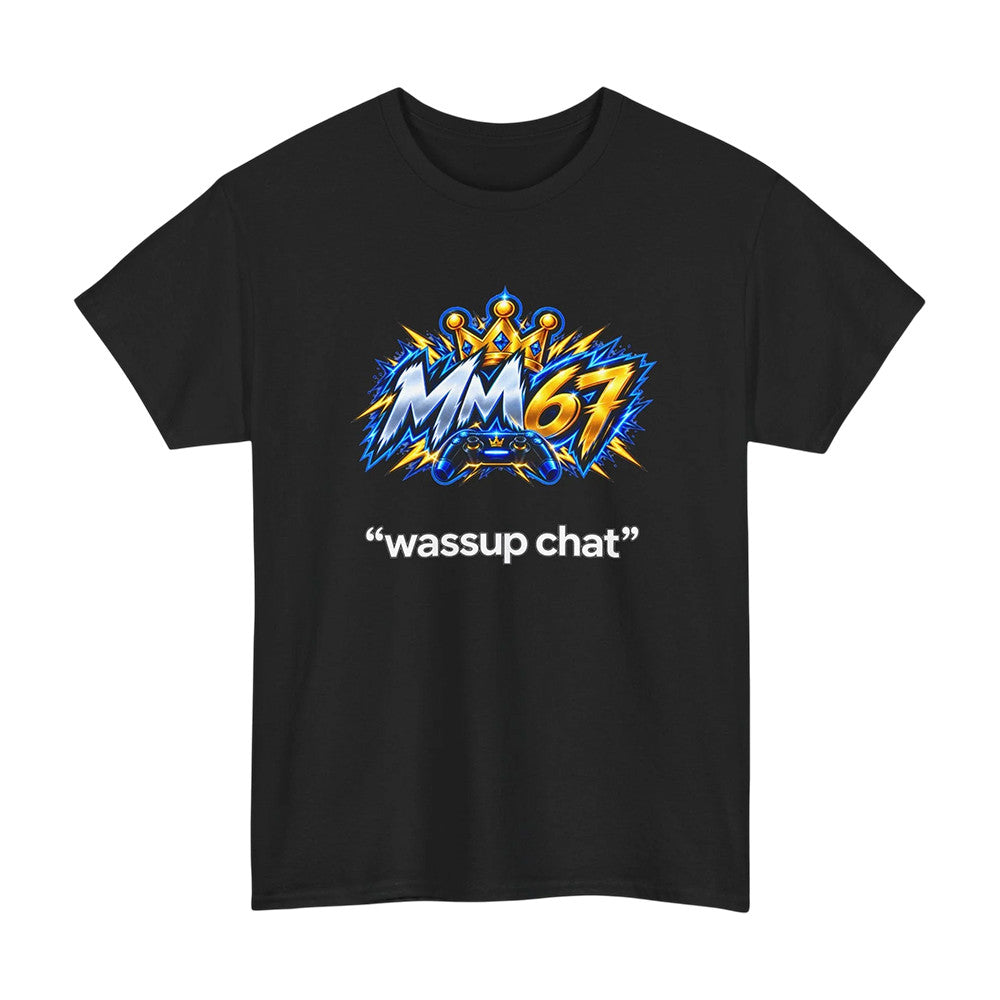 Mighty Mike Merch Mm67 Wassup Chat Black T-Shirt Mighty Mike Clothing Line - Foxy23shop