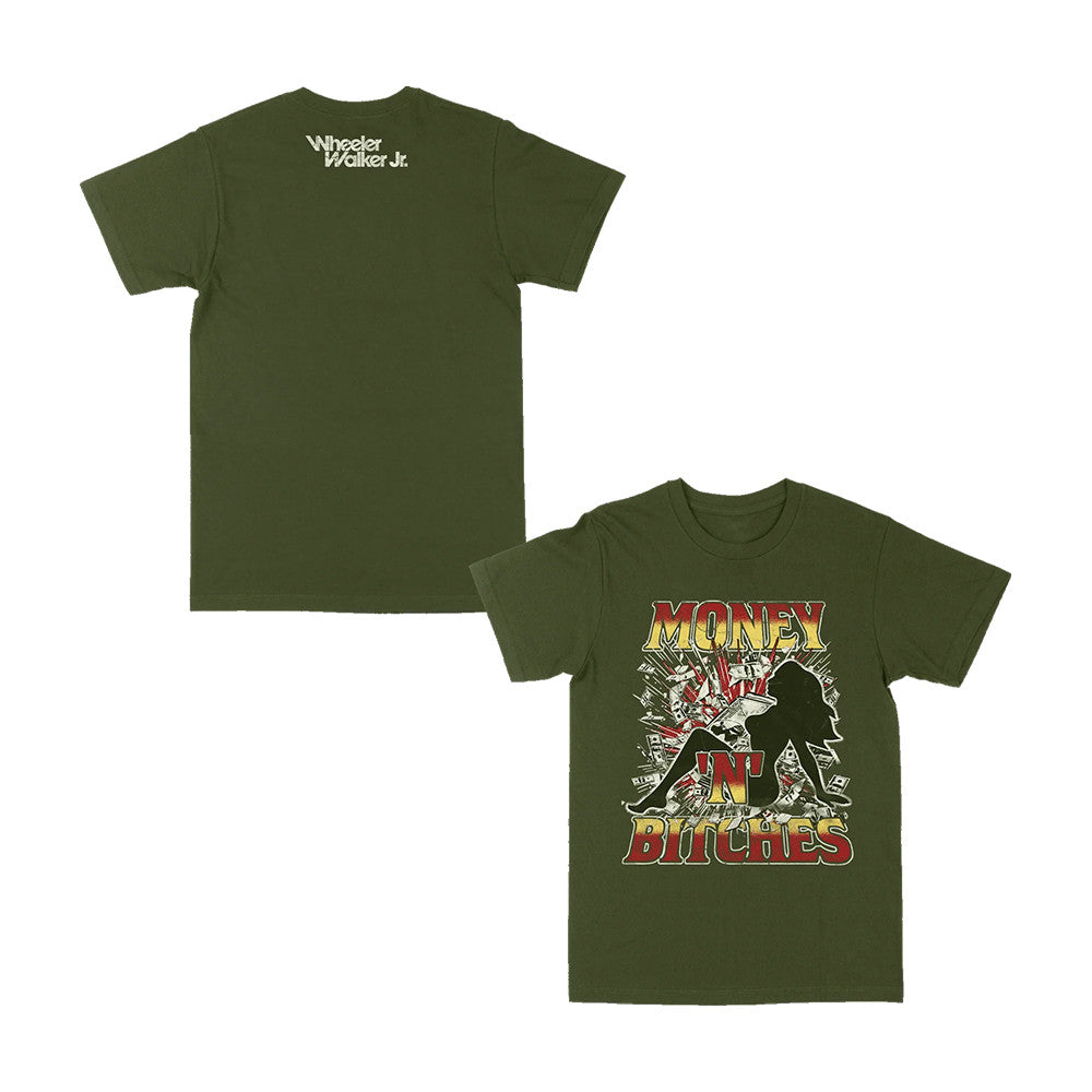Wheeler Walker Jr Merch Money N Bitches T-Shirt Great Gifts For Country Music Lovers - Foxy23shop