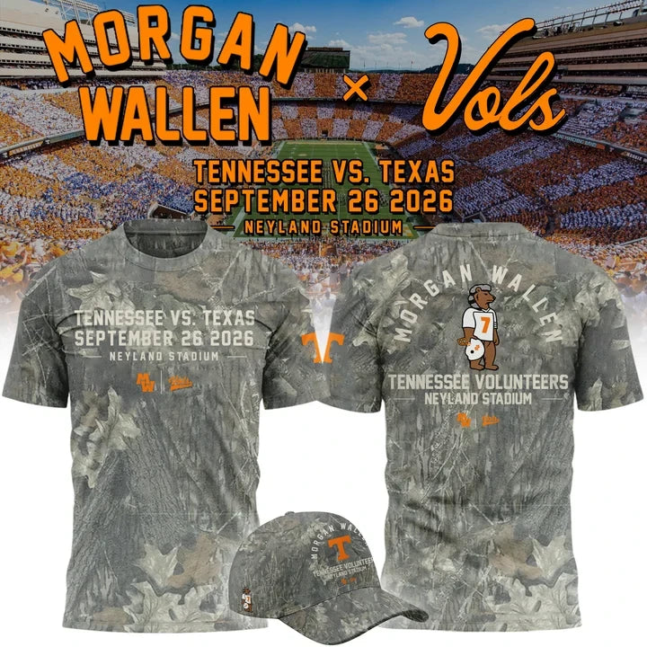 Morgan Wallen x Tennessee Volunteers Merch Neyland Stadium T-Shirt Gifts For The Vols - Foxy23shop