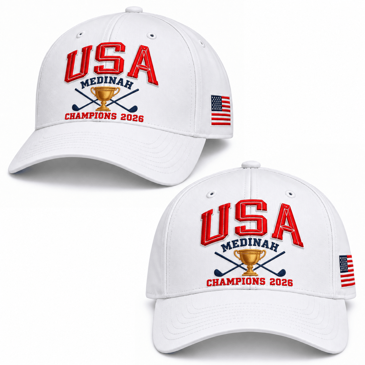 USA Medinah 2026 Presidents Cup Champions Hat Presidents Cup Baseball Cap - Foxy23shop