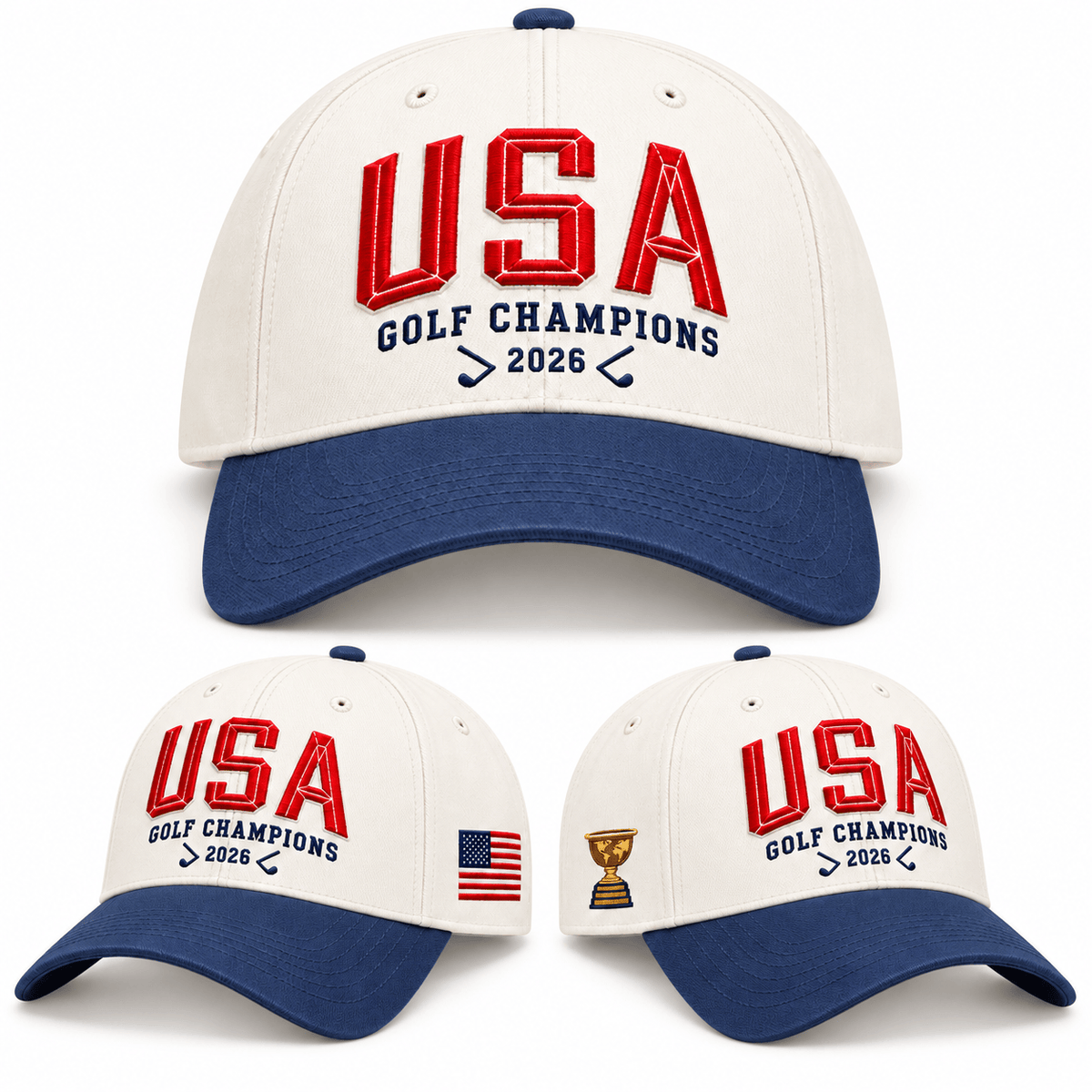 USA Golf Champions 2026 Trophy Hat Presidents Cup Merch 2026 Gift For Golf Lover - Foxy23shop