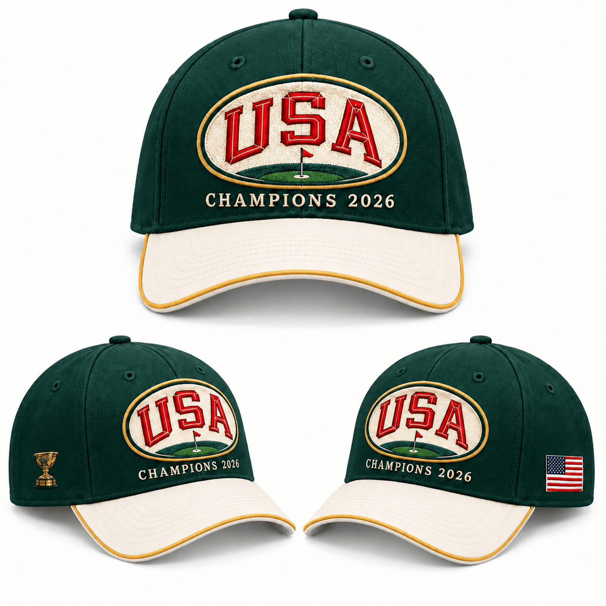 Team USA Presidents Cup 2026 Champions Hat Presidents Cup 2026 Champions Merch Golfer Gift - Foxy23shop