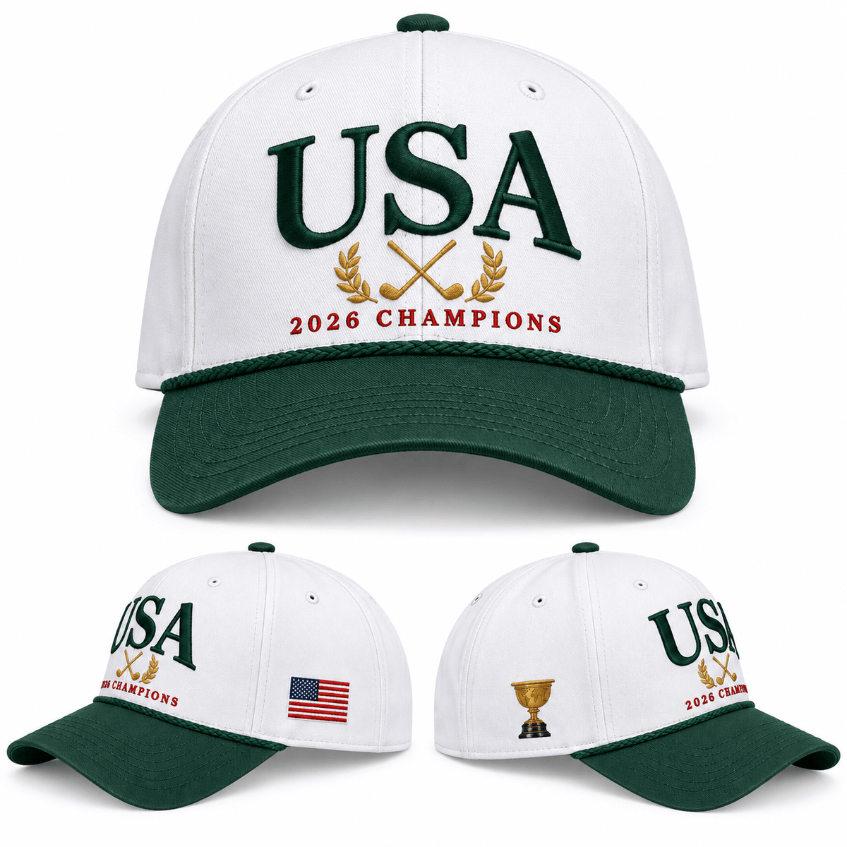 Team USA Golf Victory Hat 2026 US Presidents Cup Champions Baseball Cap - Foxy23shop