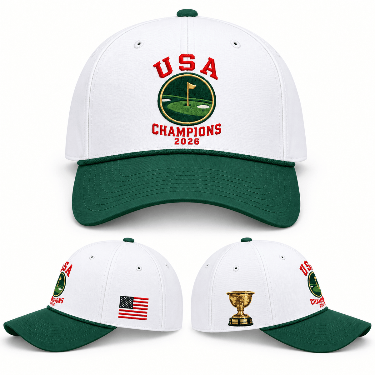 Team USA Presidents Cup 2026 Champions Trophy Hat Us Presidents Cup Team 2026 Baseball Cap - Foxy23shop