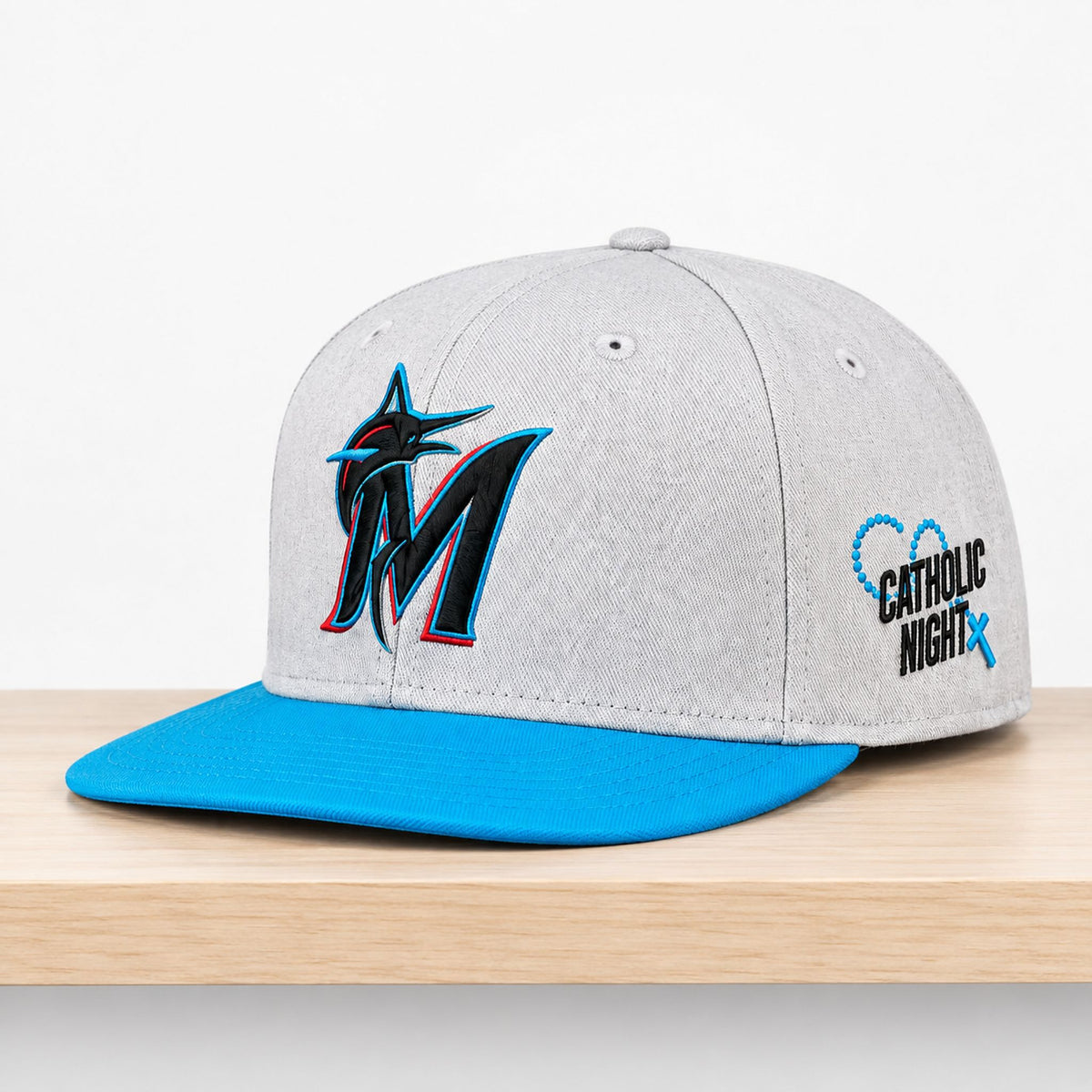 Miami Marlins Catholic Night 2026 Hat Miami Marlins Merch Gifts For Baseball Lovers - Foxy23shop