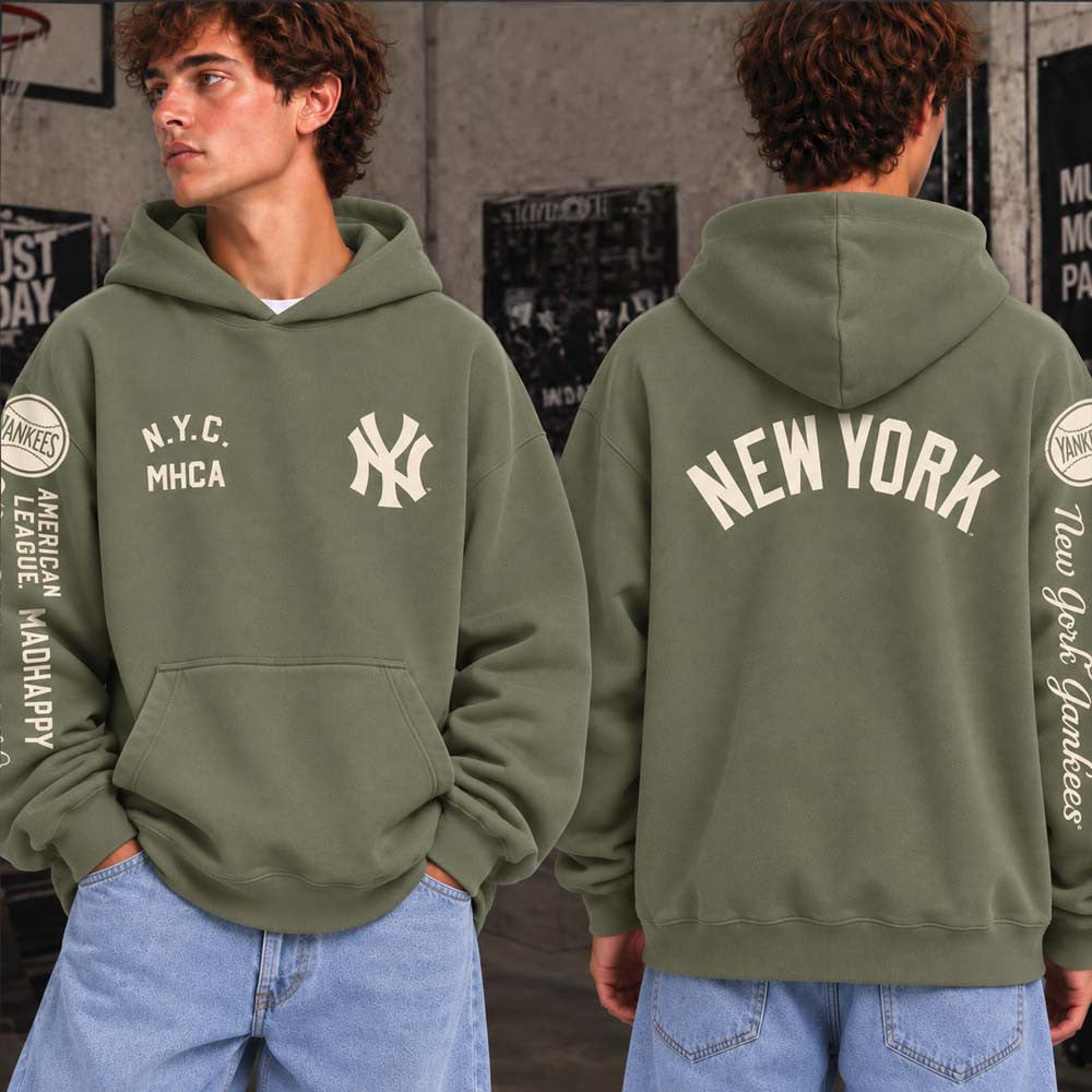 Madhappy X NYC Yankees American League Hoodie Best Gifts For Boyfriend - Foxy23shop