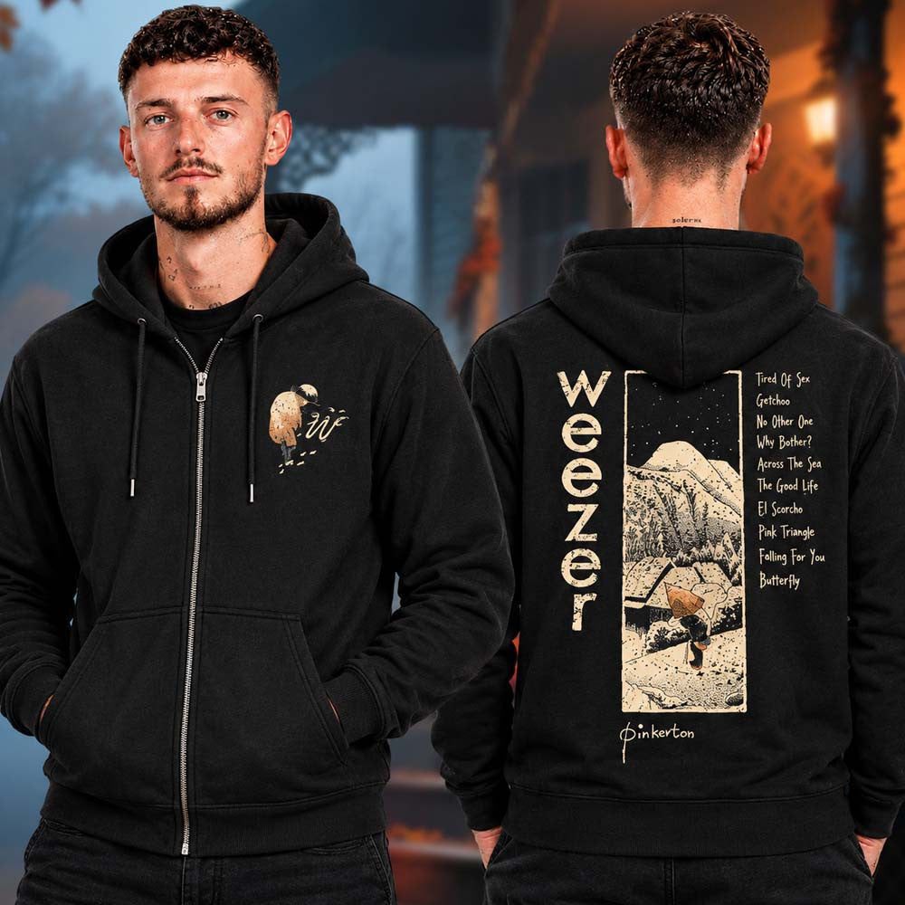 Weezer Merch Pinkerton Mountain Zip Hoodie Weezer Apparel Gifts For Fans - Foxy23shop