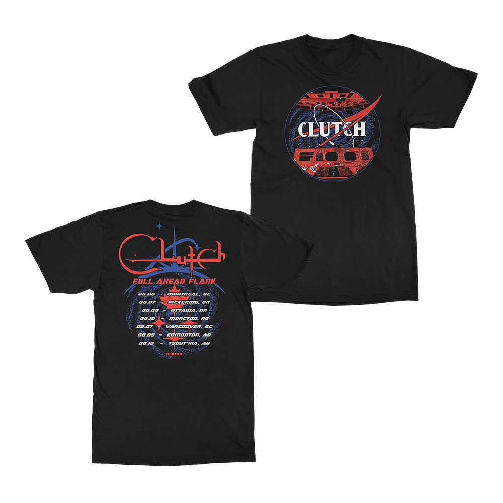 Clutch Merch Full Ahead Flank Tour Canada Black T-Shirt Clutch Concert Outfits Gift For Rock Fans - Foxy23shop