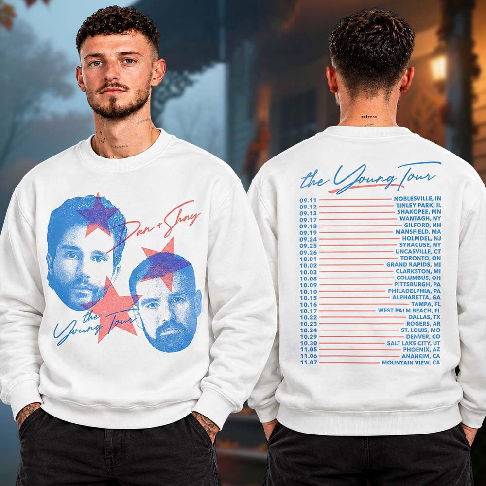Dan Shay Merch The Young Tour 2026 Dateback Sweatshirt Best Gifts For Music Lovers - Foxy23shop