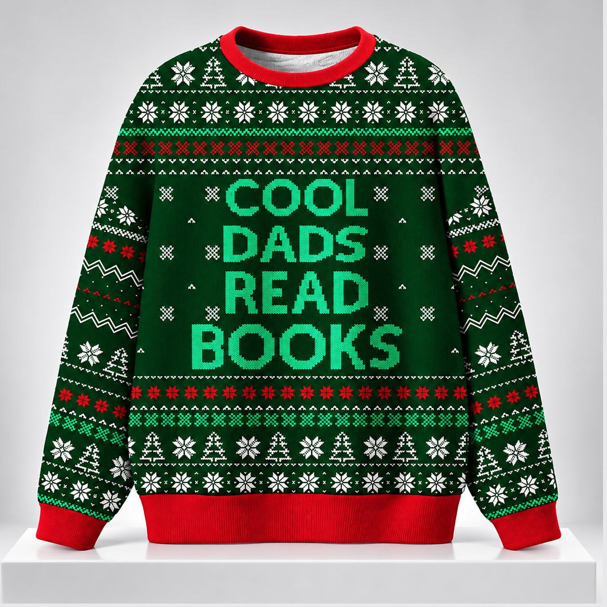 Cool Dads Read Books Christmas 2026 Ugly Sweater Xmas Clothing Gifts For Bookworms - Foxy23shop