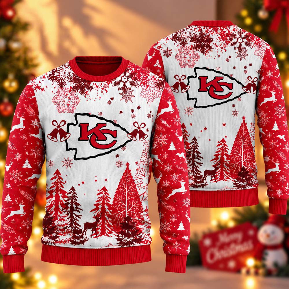 Kansas City Chiefs NFL 2026 Ugly Christmas Sweater Christmas Gifts For Chiefs Kingdom - Foxy23shop