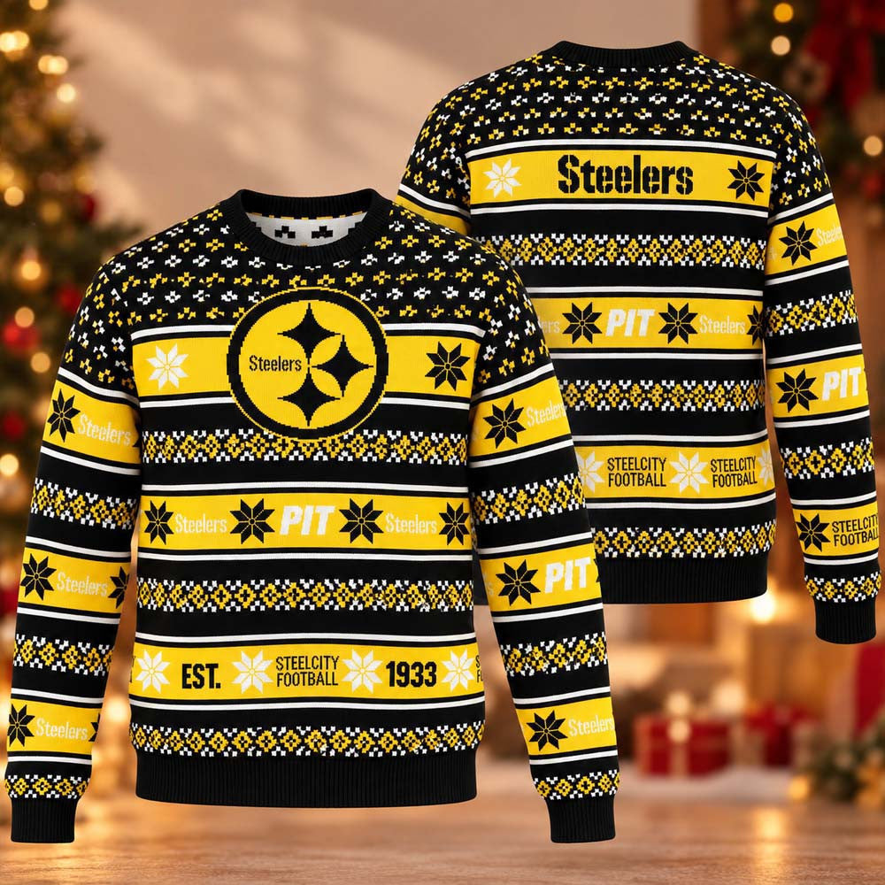 Pittsburgh Steelers 2026 Ugly Christmas Sweater Pittsburgh Steelers Merch Christmas Gift Ideas - Foxy23shop