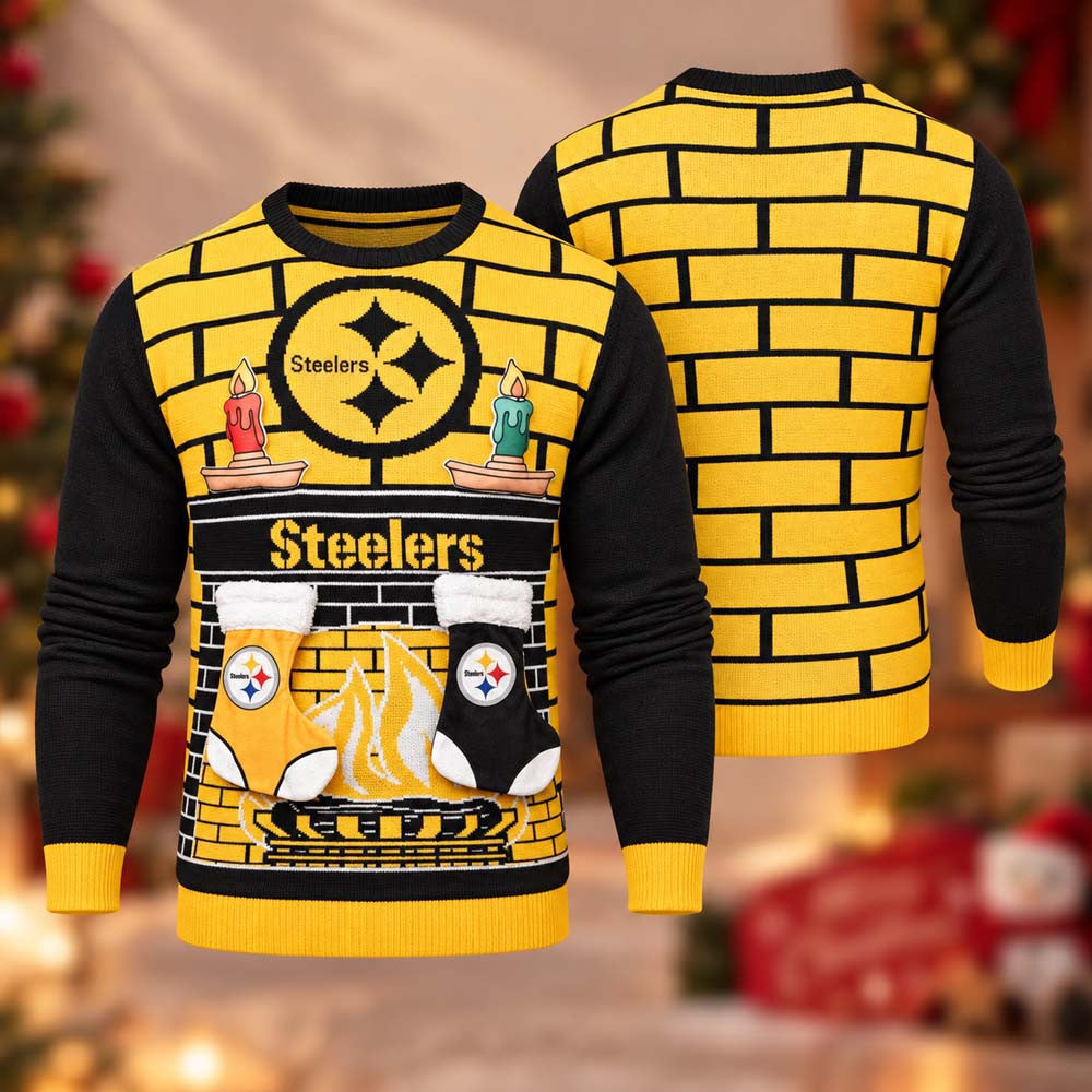 Pittsburgh Steelers 2026 Ugly Christmas Sweater Pittsburgh Steelers Xmas Apparel Fan Gear - Foxy23shop