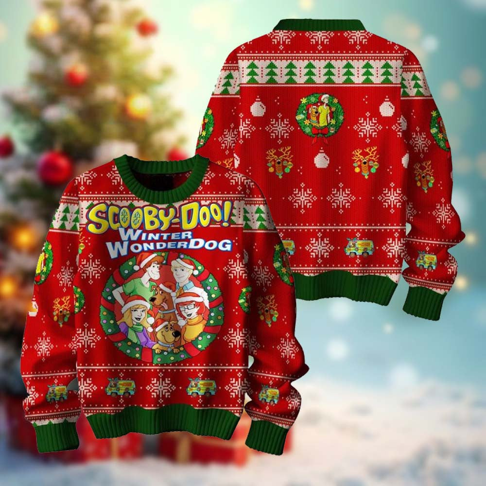 Scooby Doo Winter Wonder Dog Ugly Christmas Sweater Xmas Clothing Gifts For Snoopy Lovers - Foxy23shop