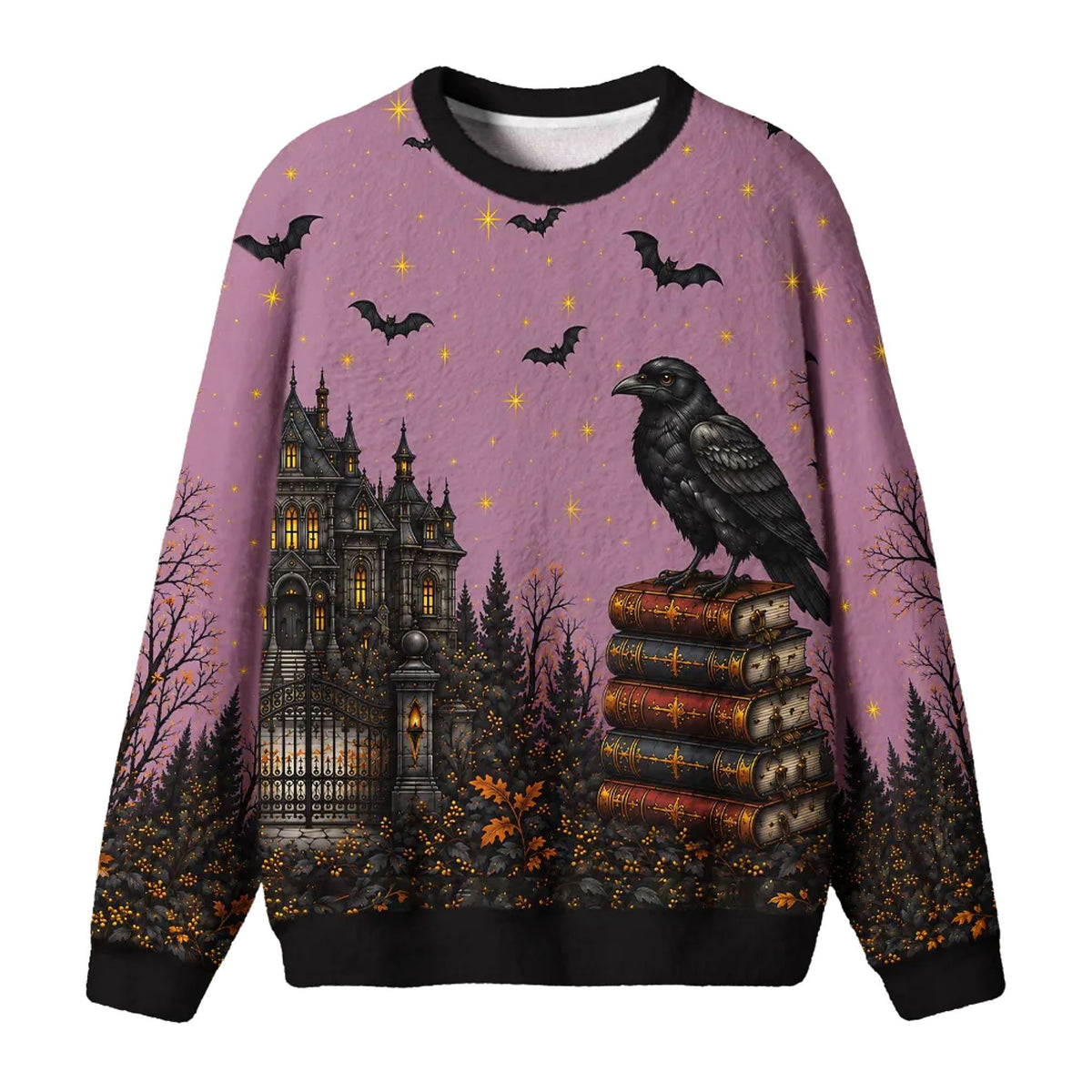 Reading Crow Halloween 2026 Ugly Sweater Halloween Clothing Gifts For Girlfriend - Foxy23shop
