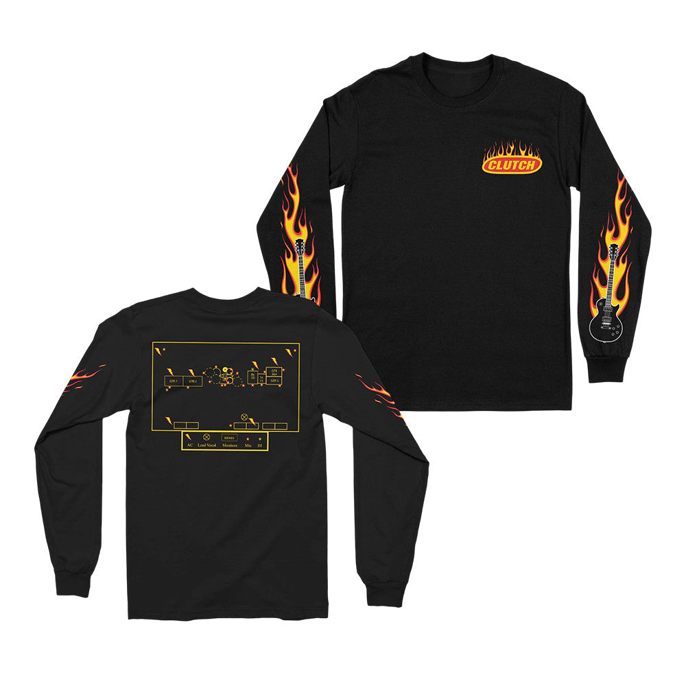 Clutch Merch Flaming Stage Plot Long Sleeve Shirt Clutch Apparel Fan Gifts - Foxy23shop