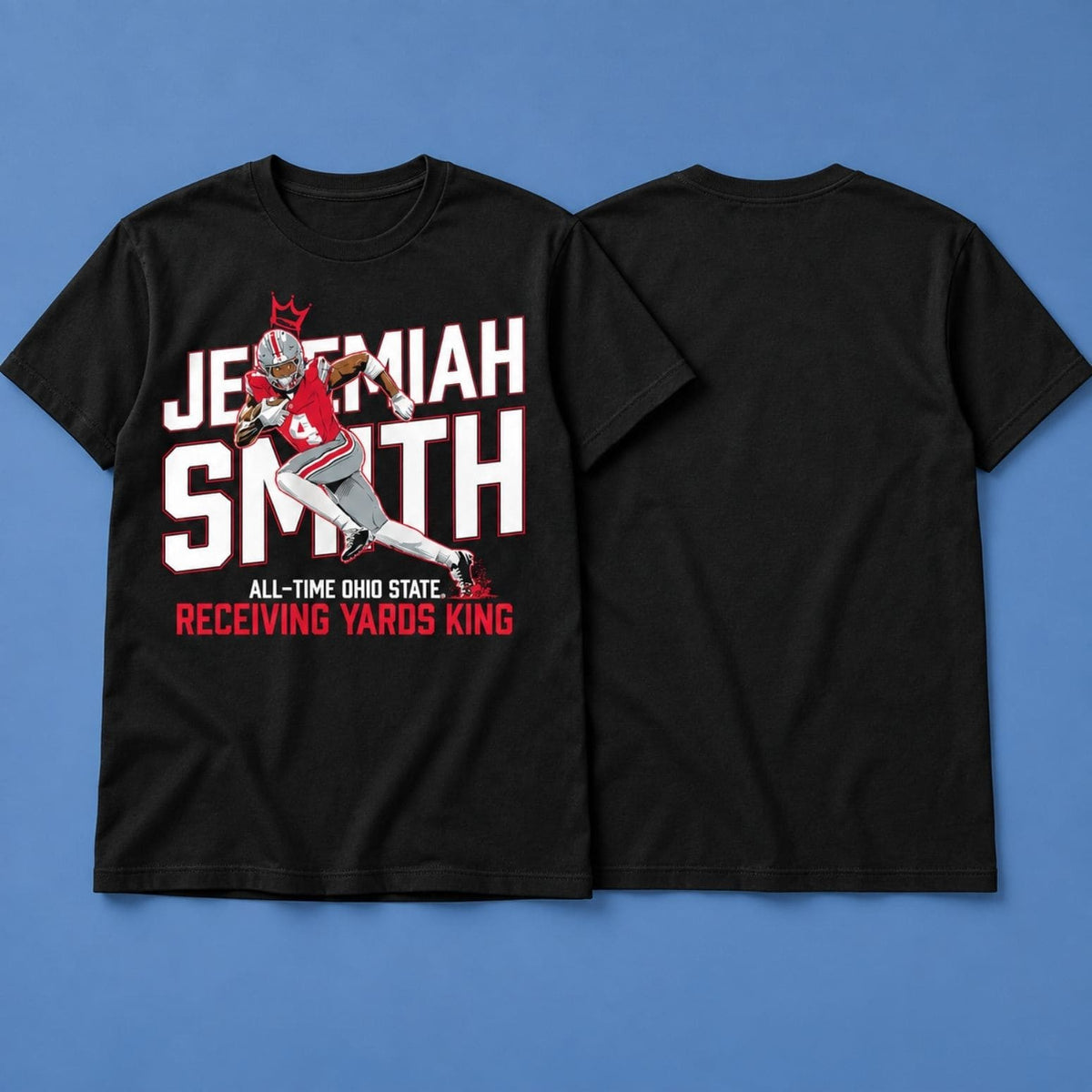 Jeremiah Smith Receiving Yards King T-Shirt Jeremiah Smith Merch Football Lover Gifts - Foxy23shop