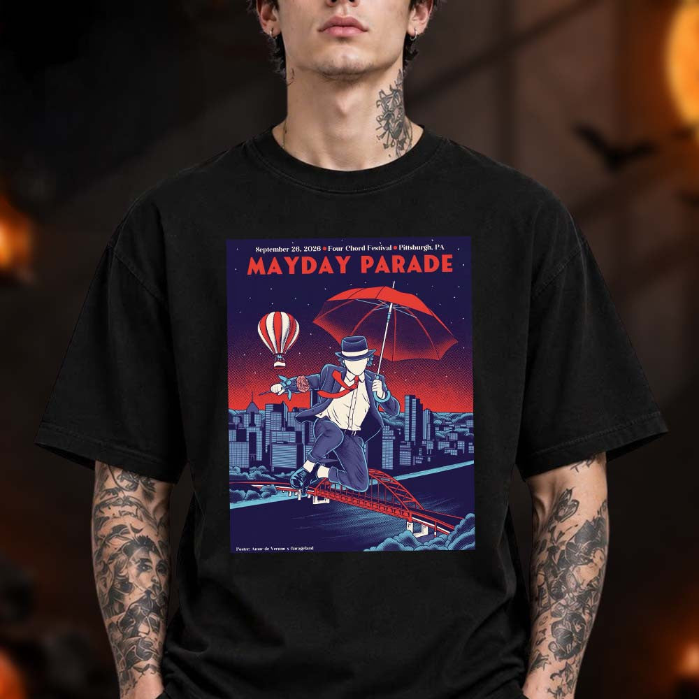 Mayday Parade Pittsburgh PA Event T-Shirt Mayday Parade Merch Gifts For Rock Fans - Foxy23shop