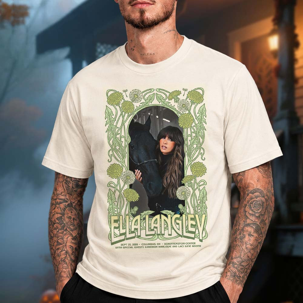 Ella Langley Columbus OH Event Poster T-Shirt Ella Langley Clothes Music Lover Presents - Foxy23shop