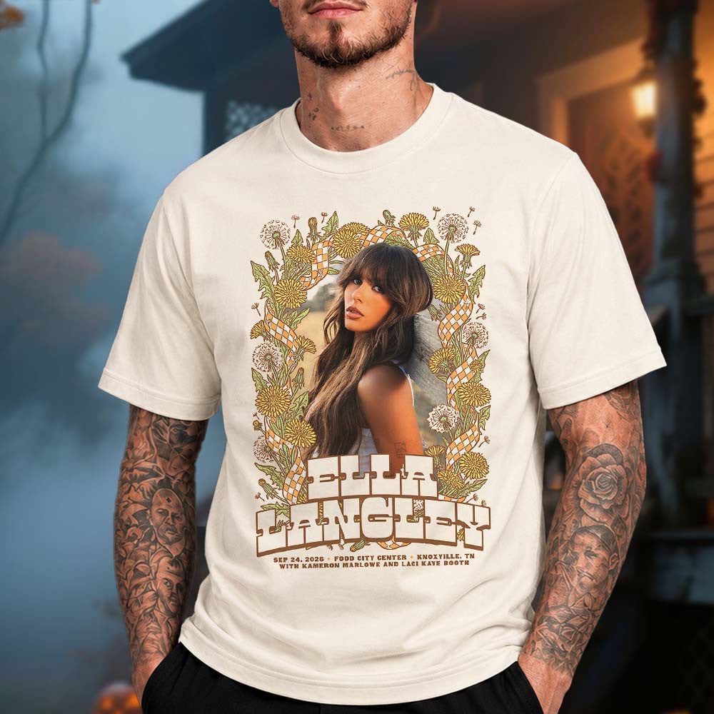 Ella Langley Knoxville TN Event Poster T-Shirt Ella Langley Merch Gifts For Music Lovers - Foxy23shop