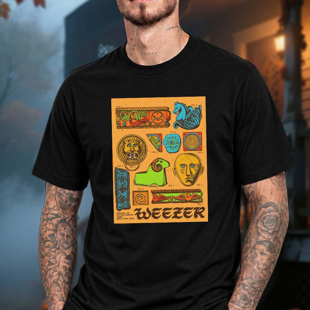 Weezer Detroit MI Event Poster T-Shirt Weezer Merch Presents For Music Lovers - Foxy23shop