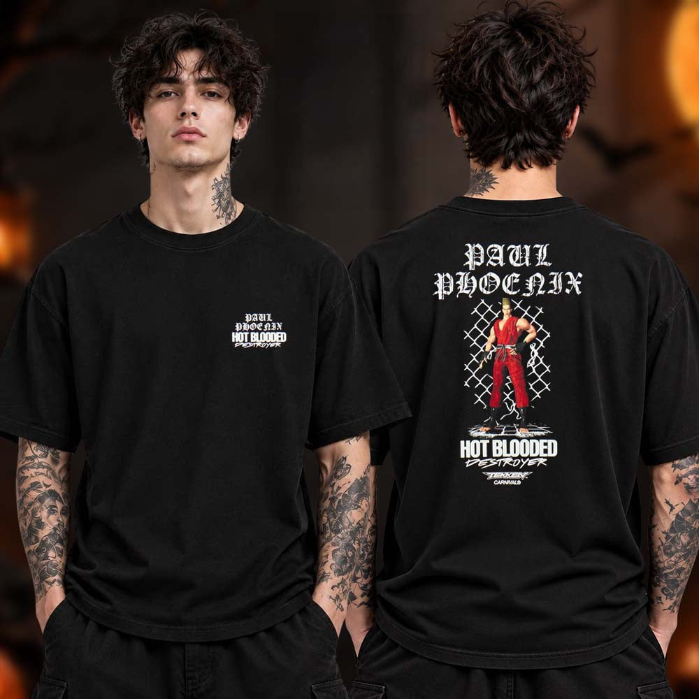 Carnival x Tekken Collection Merch Paul Phoenix T-Shirt Best Gifts For Gaming Lovers - Foxy23shop