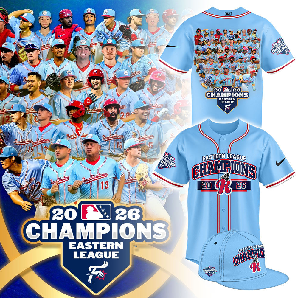 Reading Fightin Phils Merch 2026 Eastern League Championship Jersey Best Gifts For Baseball Lovers - Foxy23shop