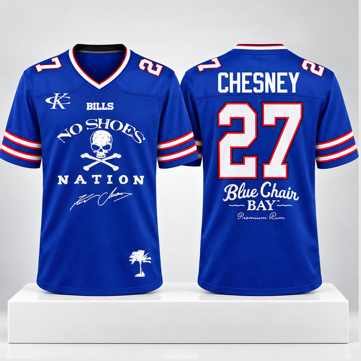 Buffalo Bills x Kenny Chesney Merch No Shoes Nation Blue Chair Bay 2027 Jersey Bills Mafia Gifts - Foxy23shop