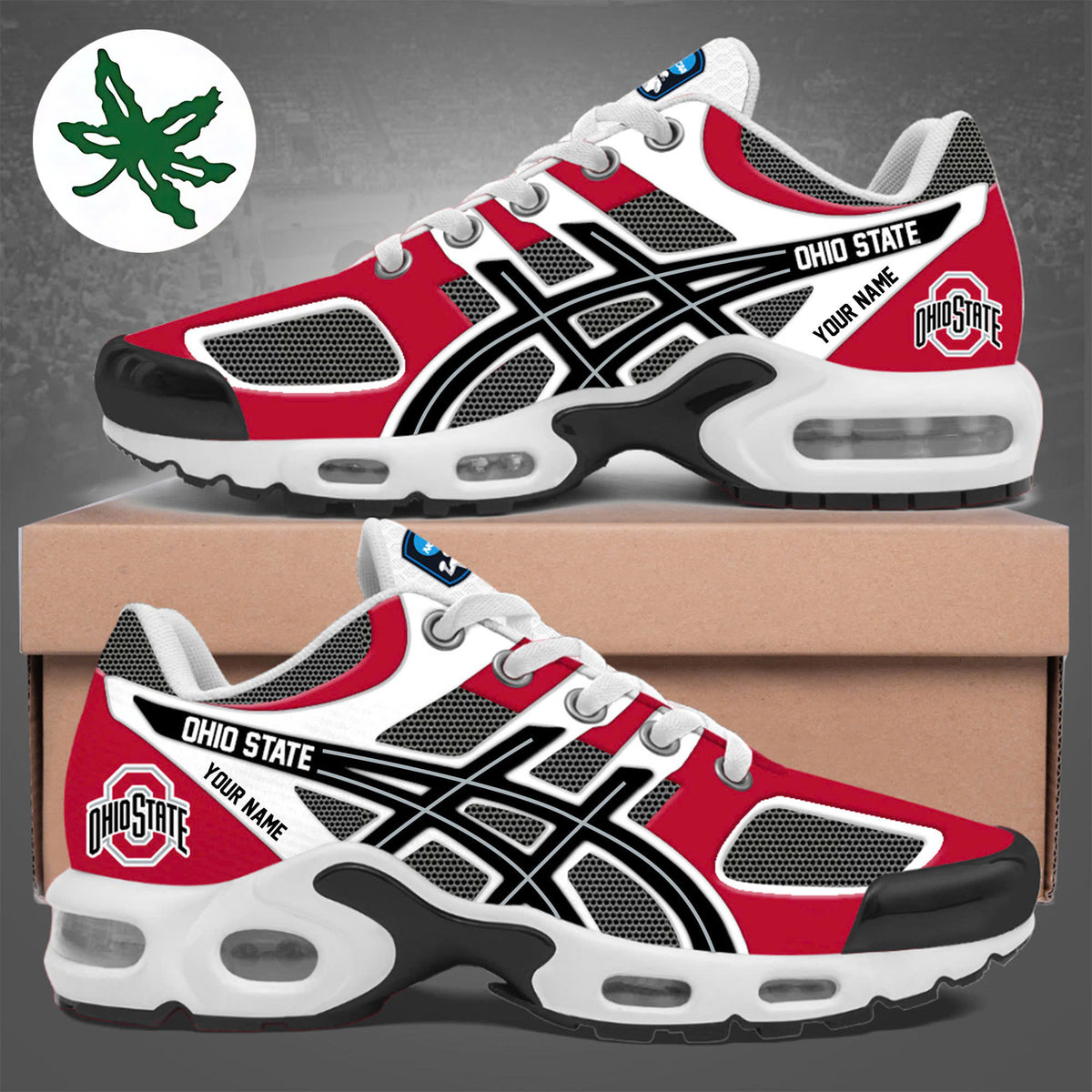 Custom Ohio State Buckeyes NCAA 2026 Sneakers Ohio State Buckeyes Merch Fan Gear - Foxy23shop