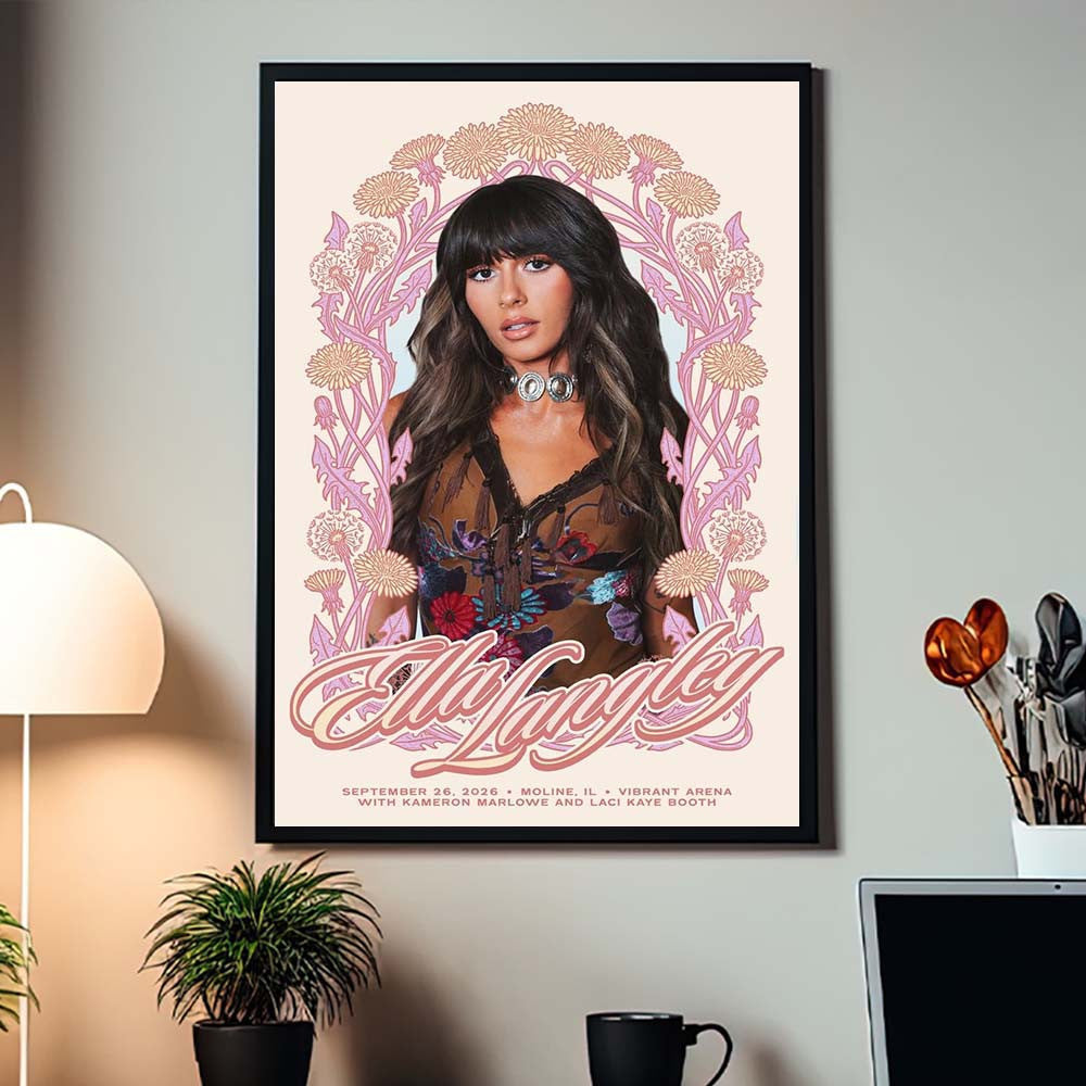 Ella Langley Moline IL 2026 Event Poster Best Wall Decor Presents For Ella Langley Lovers - Foxy23shop