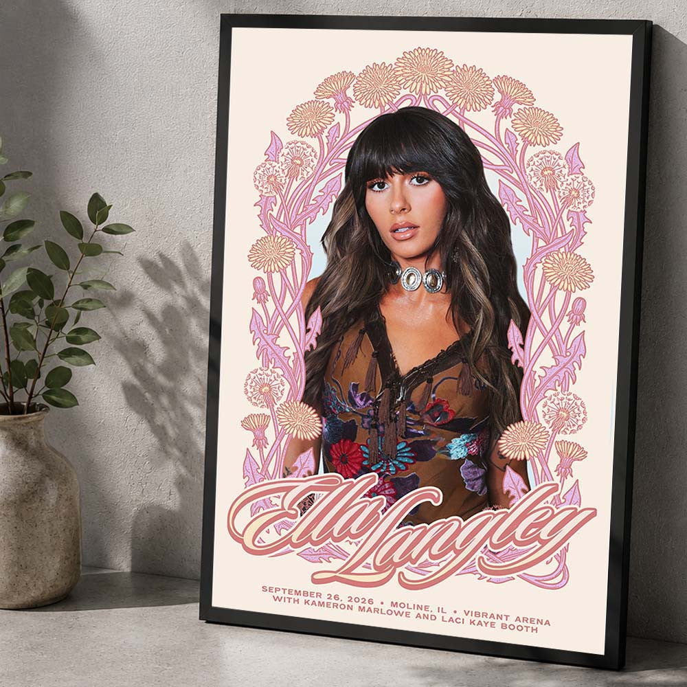 Ella Langley Moline IL Event Poster Best Wall Decor Presents For Ella Langley Fans - Foxy23shop