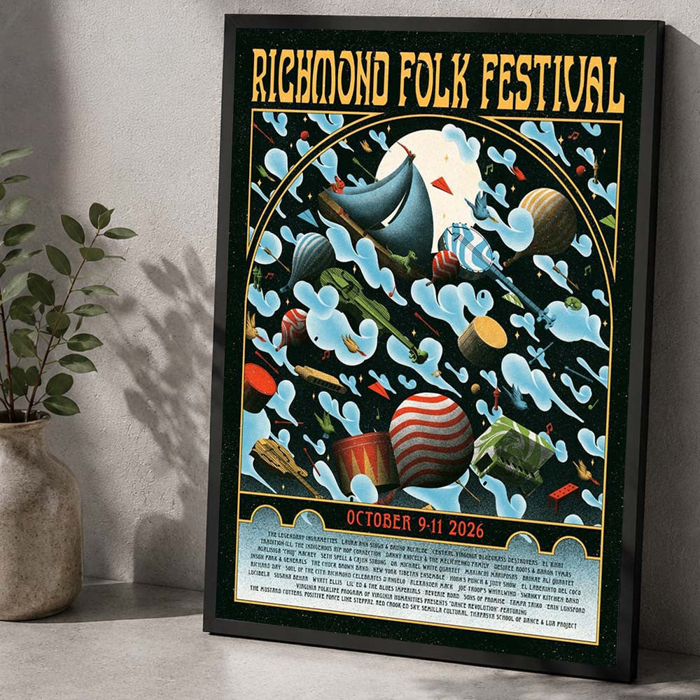Richmond Folk Festival 2026 Event Poster Best Wall Decor Music Lover Gift Ideas - Foxy23shop