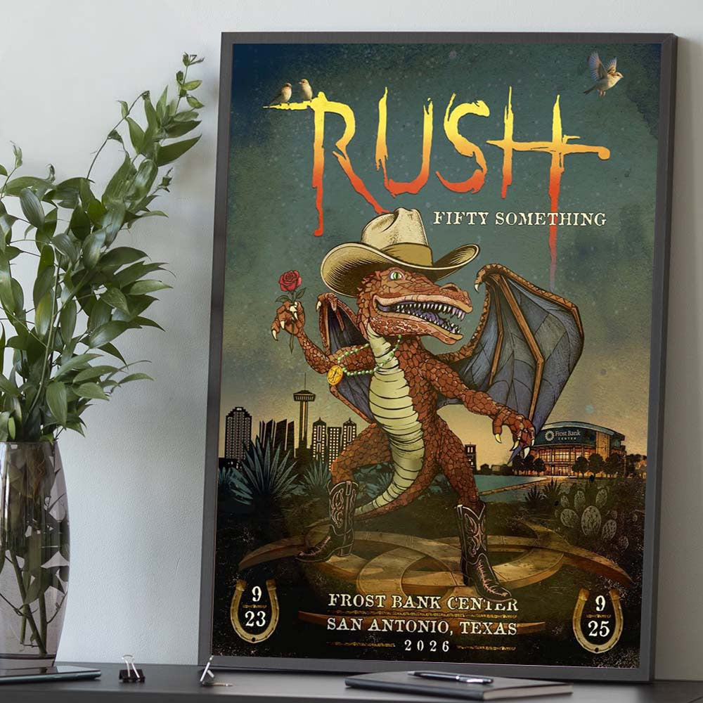 Rush San Antonio TX Event Poster Unique Home Decor Rush Fans Gifts - Foxy23shop