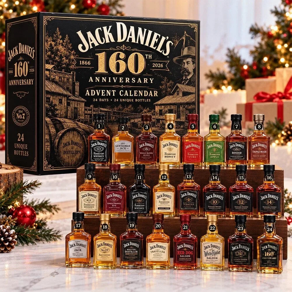 Jack Daniel's 160th Anniversary Advent Calendar 2026 Christmas Countdown Gifts For Dad - Foxy23shop