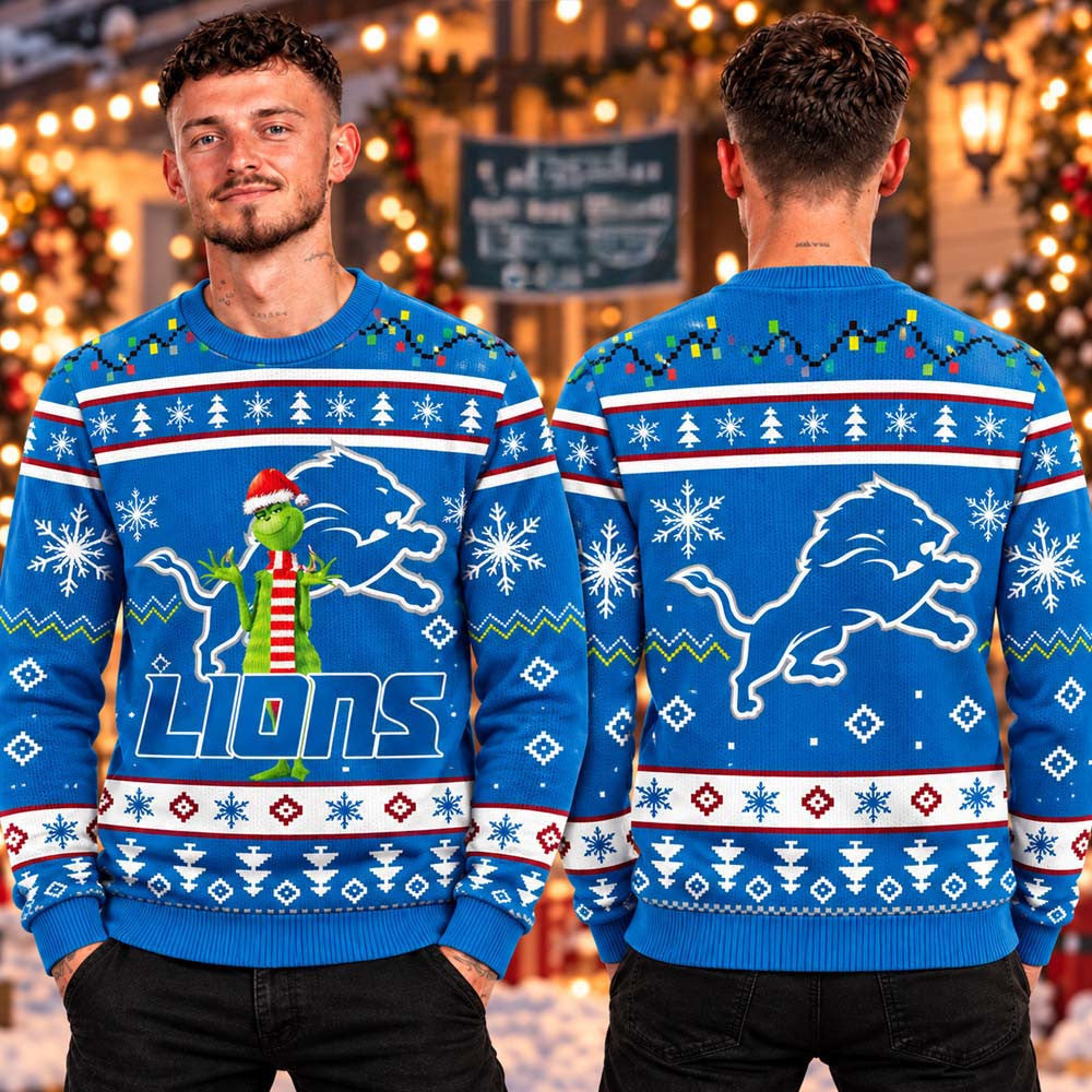 Detroit Lions NFL Christmas Ugly Sweater Xmas Clothing Gifts For One Pride - Foxy23shop