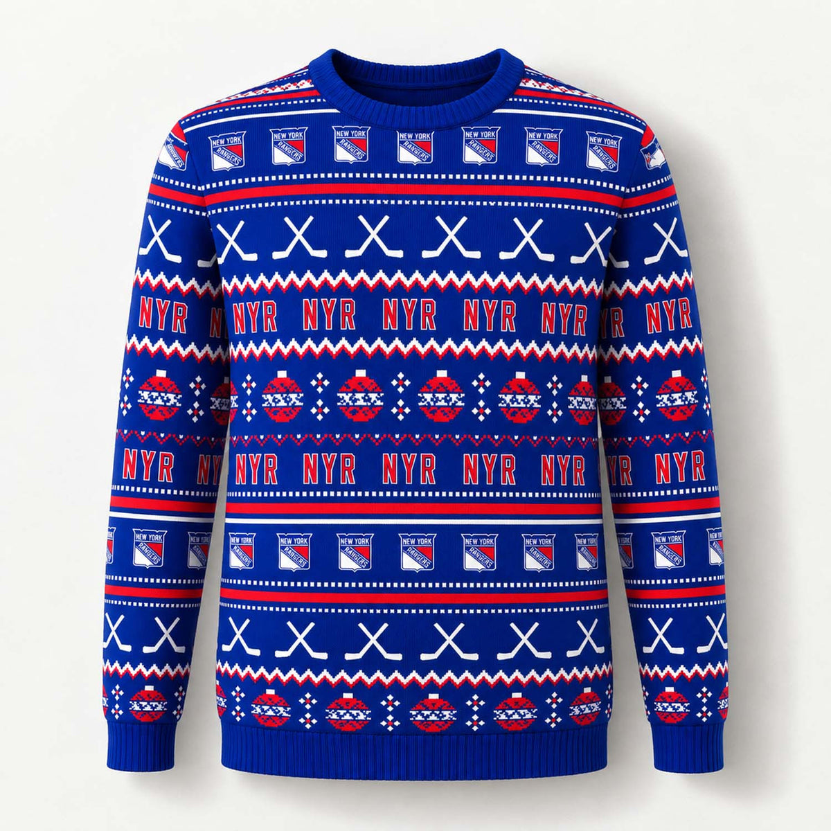 New York Rangers Ugly Holiday Sweater New York Rangers Merch Presents For Hockey Fans - Foxy23shop