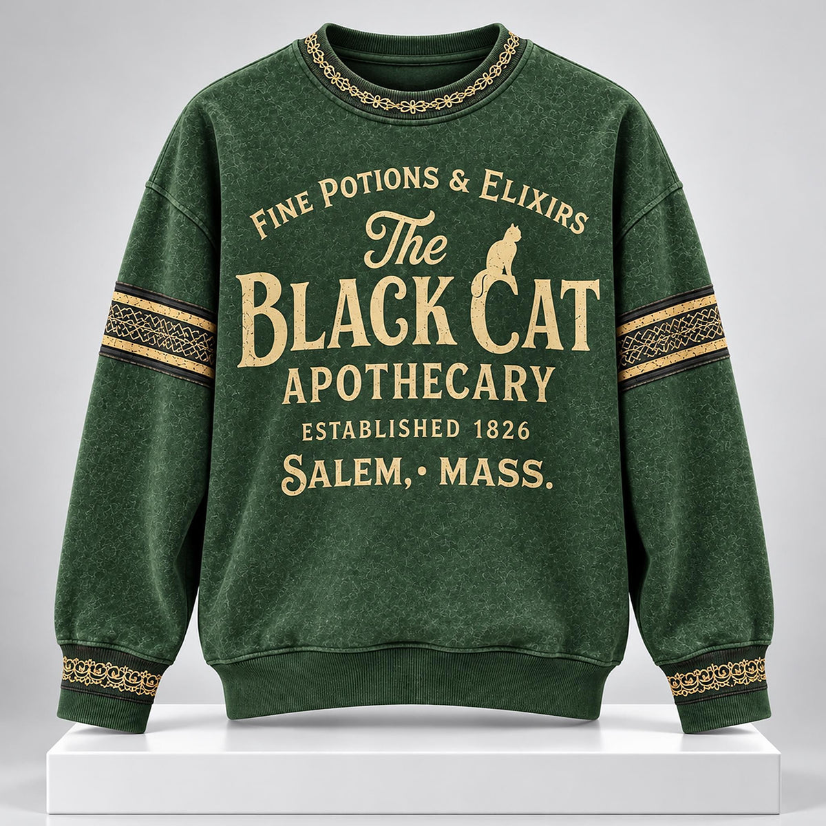 Fine Potions And Elixirs The Black Cat Apothecary Halloween 2026 Swwatshirt Halloween Gifts For Cat Mom - Foxy23shop