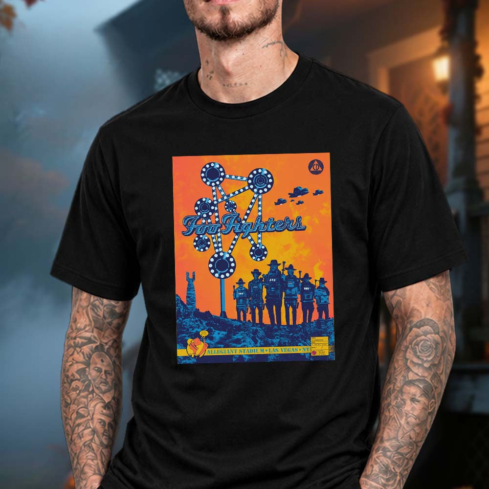 Foo Fighters Las Vegas NY Event Poster T-Shirt Foo Fighters Merch Rock Lovers Gifts - Foxy23shop