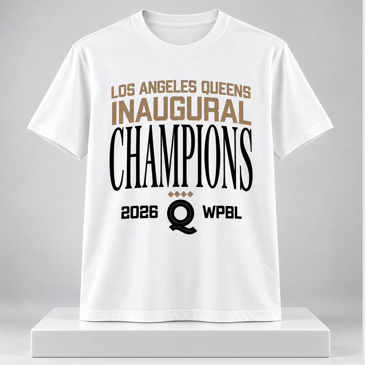 Los Angeles Queens Inaugural Champions 2026 WPBL T-Shirt Los Angeles Queens Merch Fan Gear - Foxy23shop