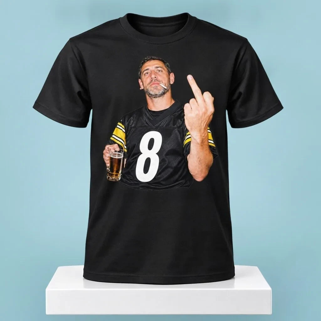 Pittsburgh Steelers Amanda Vance Aaron Rodgers Middle Finger T-Shirt Funny Gifts For Football Lovers - Foxy23shop