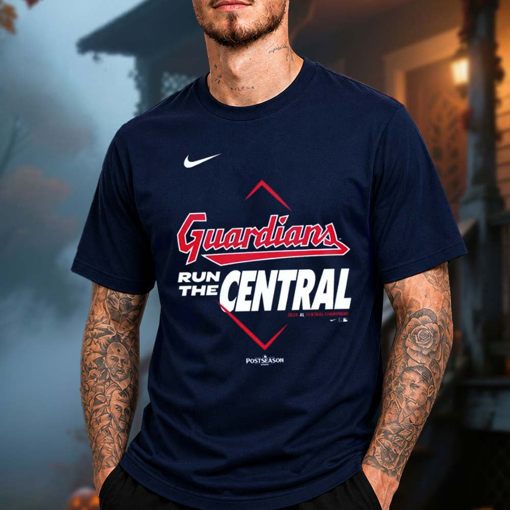 Cleveland Guardians Merch 2026 AL Central Division Champions Run The Central T-Shirt Gifts For Guardians Fans - Foxy23shop