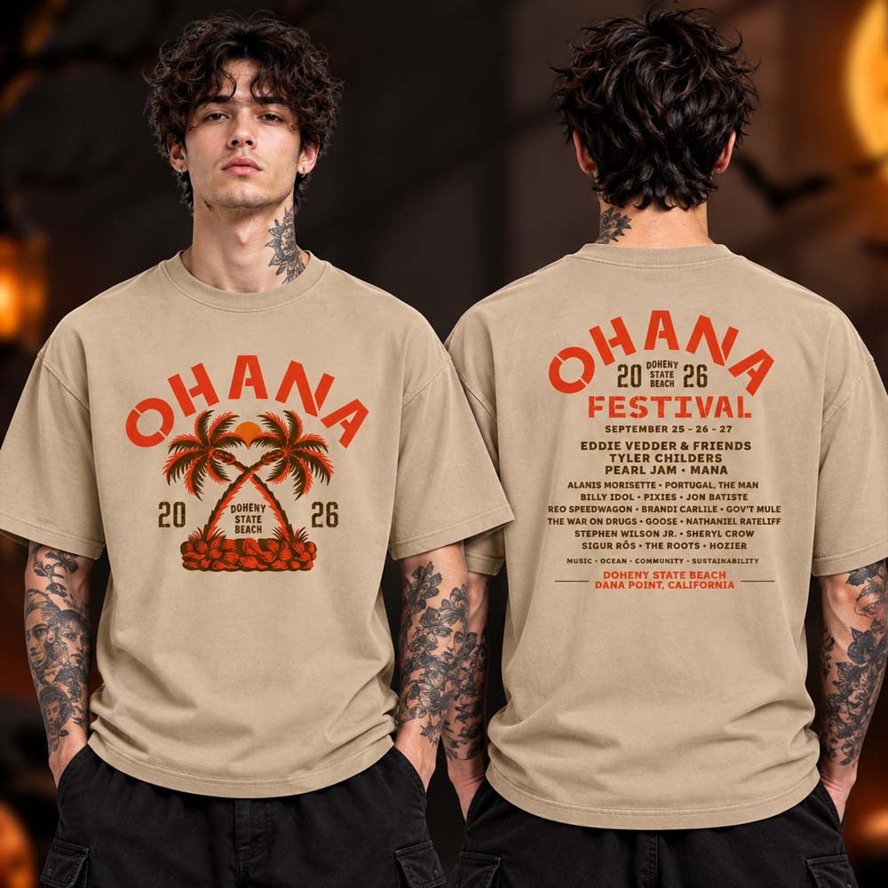 Ohana Festival Merch Collection Crossed Palms 2026 T-Shirt Music Festival Apparel Gifts Idea - Foxy23shop