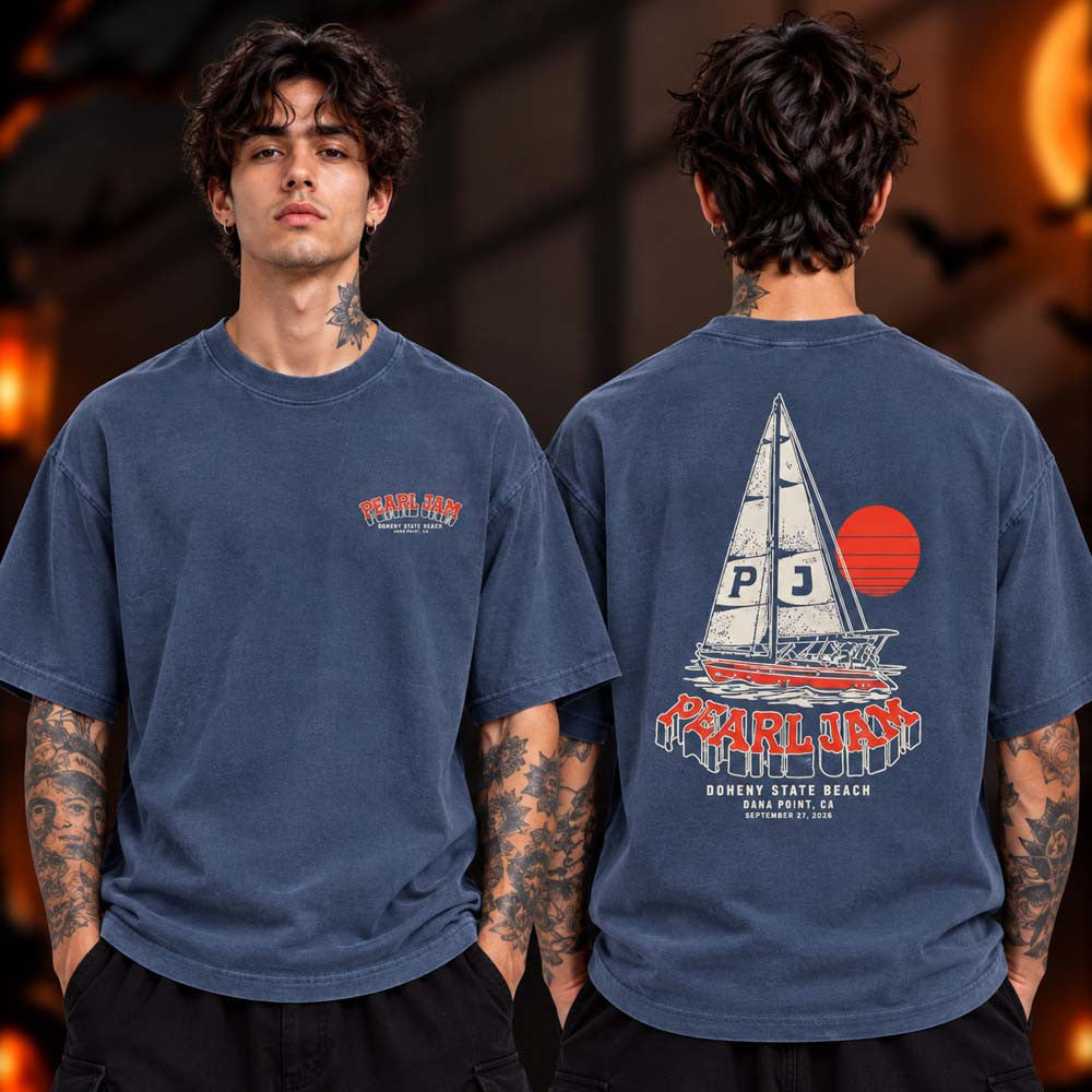 Ohana Festival 2026 Pearl Jam Merch Collection Sailtboat T-Shirt Unique Gifts For Music Lovers - Foxy23shop