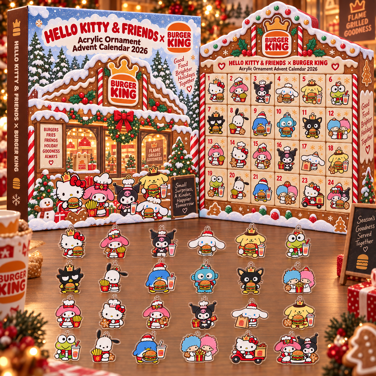 Hello Kitty And Friends x Burger King Advent Calendar 2026 Grinch Photo Hallmark Christmas Ornament - Foxy23shop