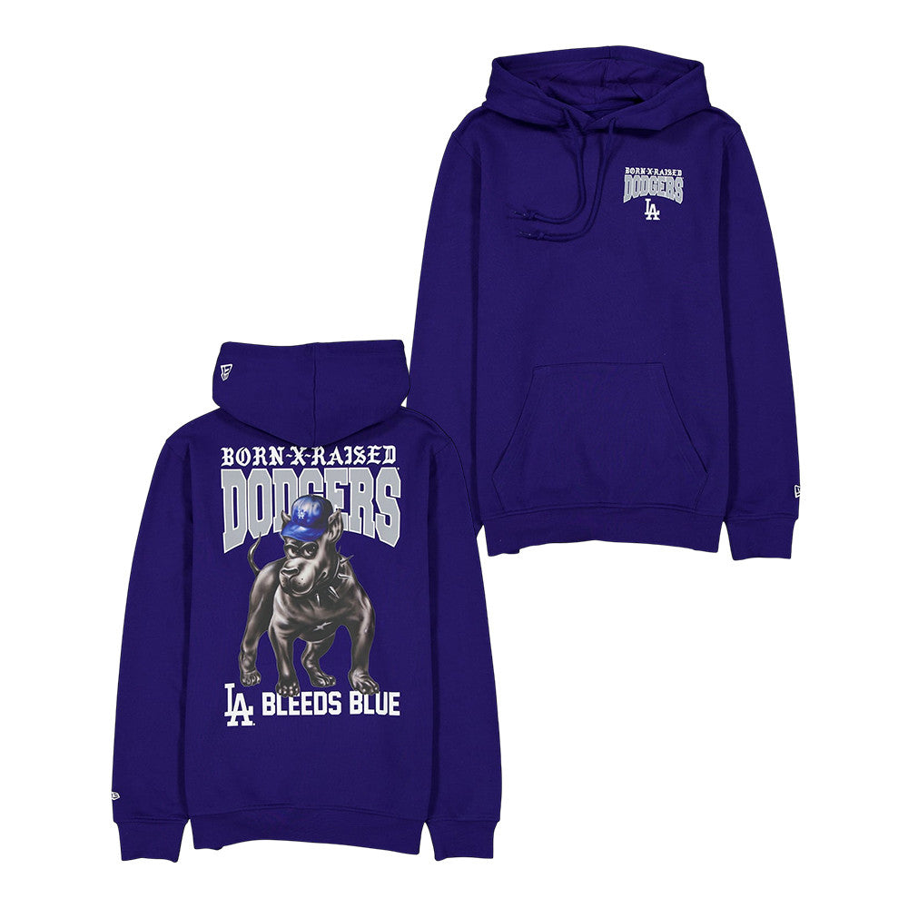 Born x Raised Merch Los Angeles Dodgers New Era Royal Bleeds Blue Hoodie Gifts For Fans - Foxy23shop