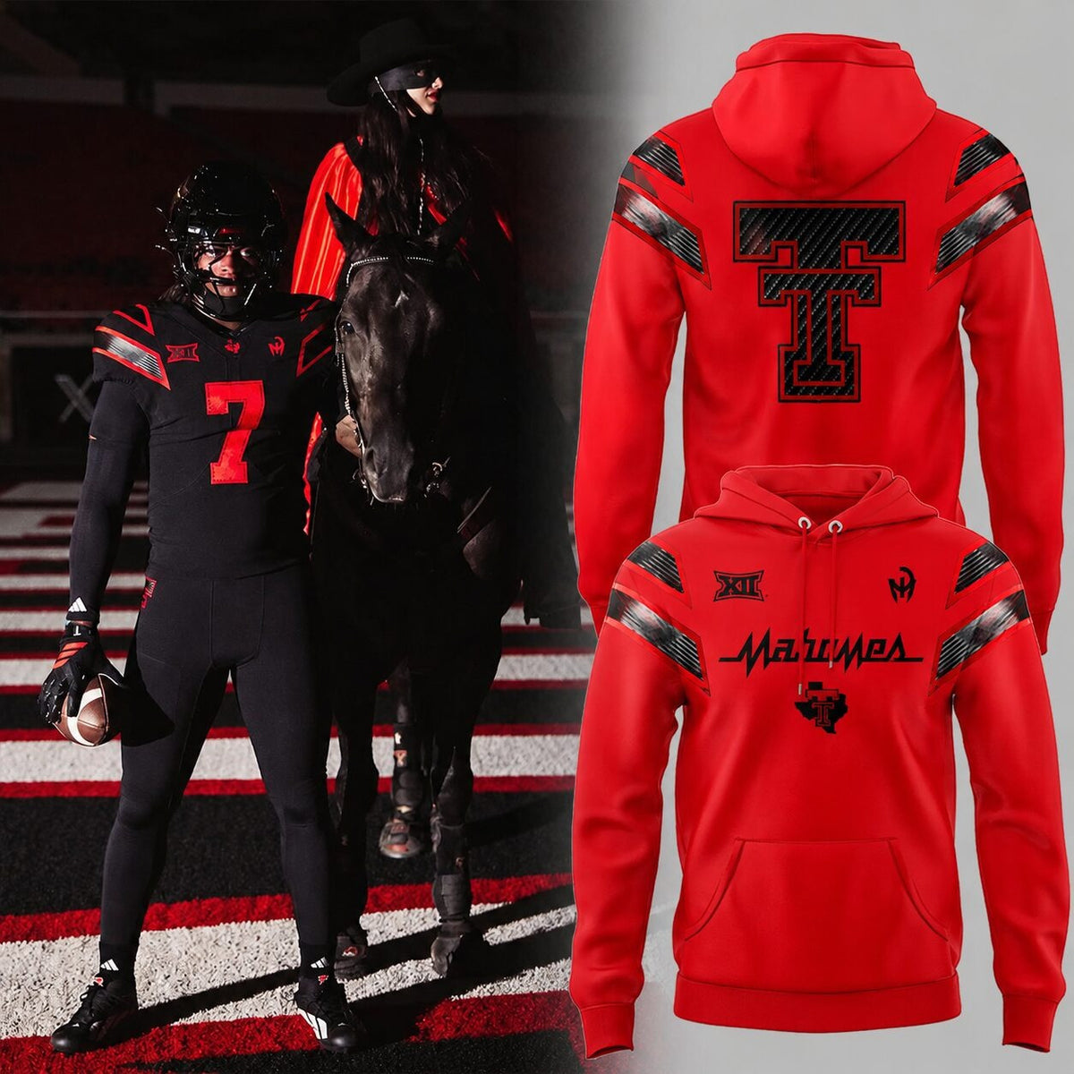 Texas Tech Red Raiders Patrick Mahomes Let's Ride Red Hoodie Red Raiders Merch Gifts For Fan - Foxy23shop