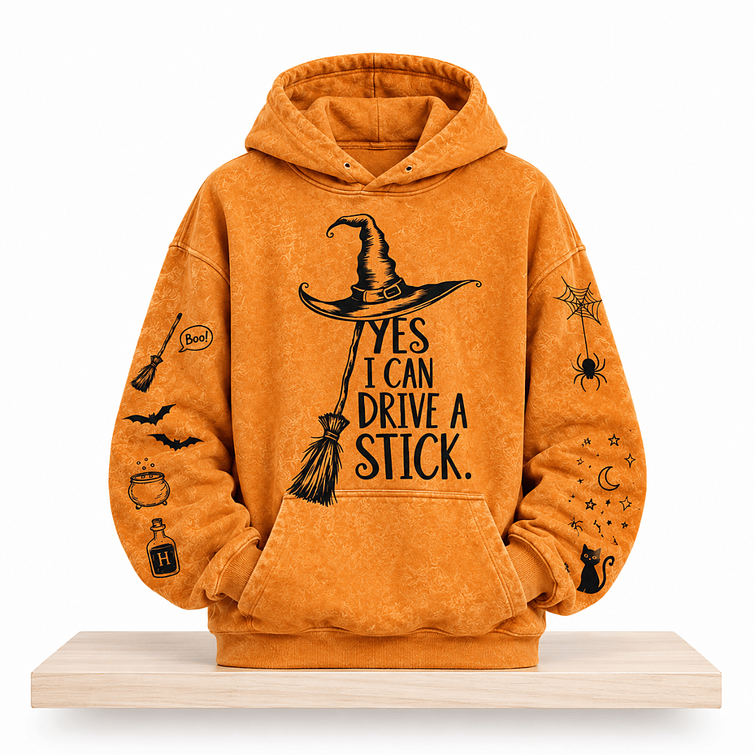 Yes I Can Drive A Stick Halloween 2026 Hoodie Halloween Clothing Gifts For Her - Foxy23shop
